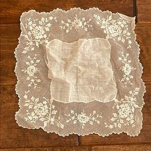 Antique lace handkerchief